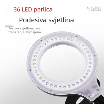 Stolna lampa s LED osvjetljenjem i povećalom za popravke mobitela, elektroniku, ploče i procjenu nakita
