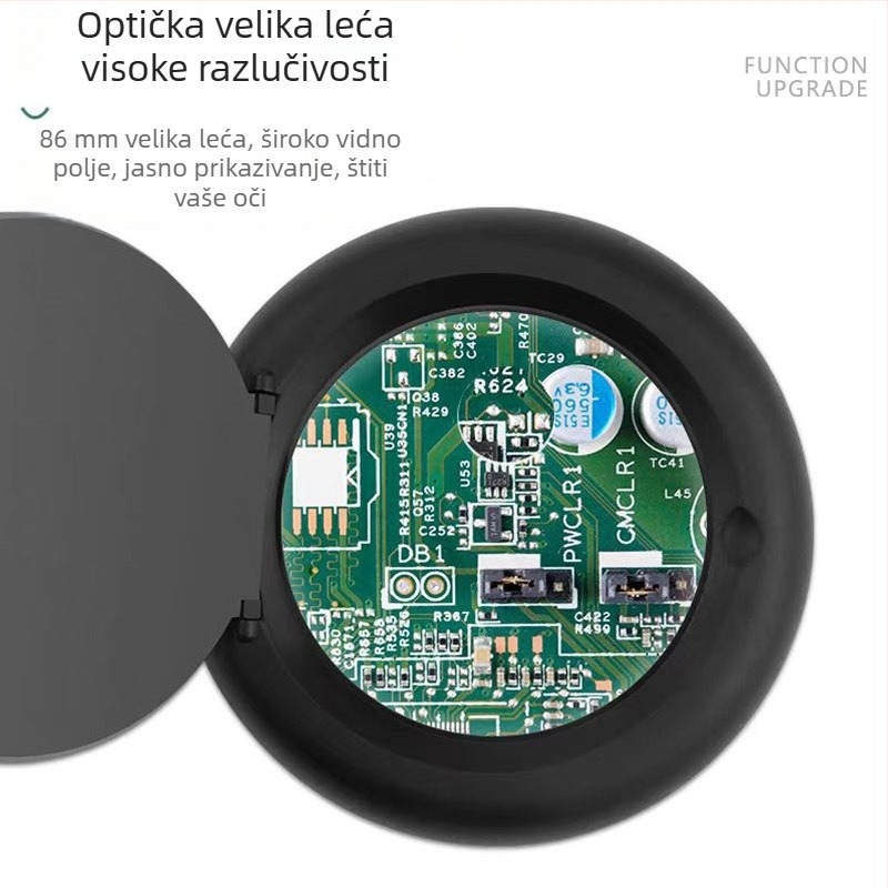 Stolna lampa s LED osvjetljenjem i povećalom za popravke mobitela, elektroniku, ploče i procjenu nakita