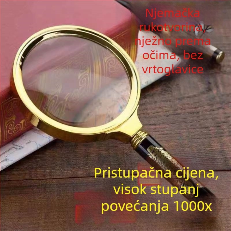 Ogledalo za uvećanje s 100X/80X povećanjem, HD jasnoćom, prenosno, otporno na udarce, bez uvoza