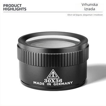 Lupa s 30x dvostrukim lećama, metalno kućište, optika visoke jasnoće