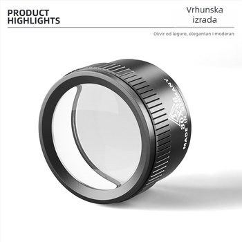 Lupa s 30x dvostrukim lećama, metalno kućište, optika visoke jasnoće