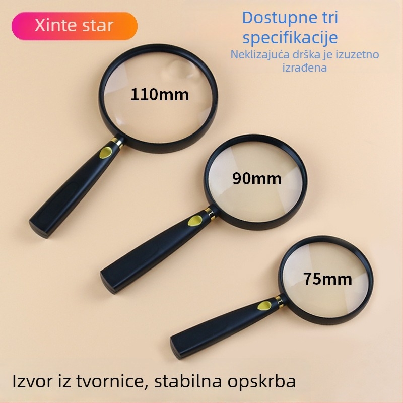 Xingte Ručna lupa 9003A — novi model, zaštita očiju za čitanje, edukativno znanstveni alat za djecu i starije osobe