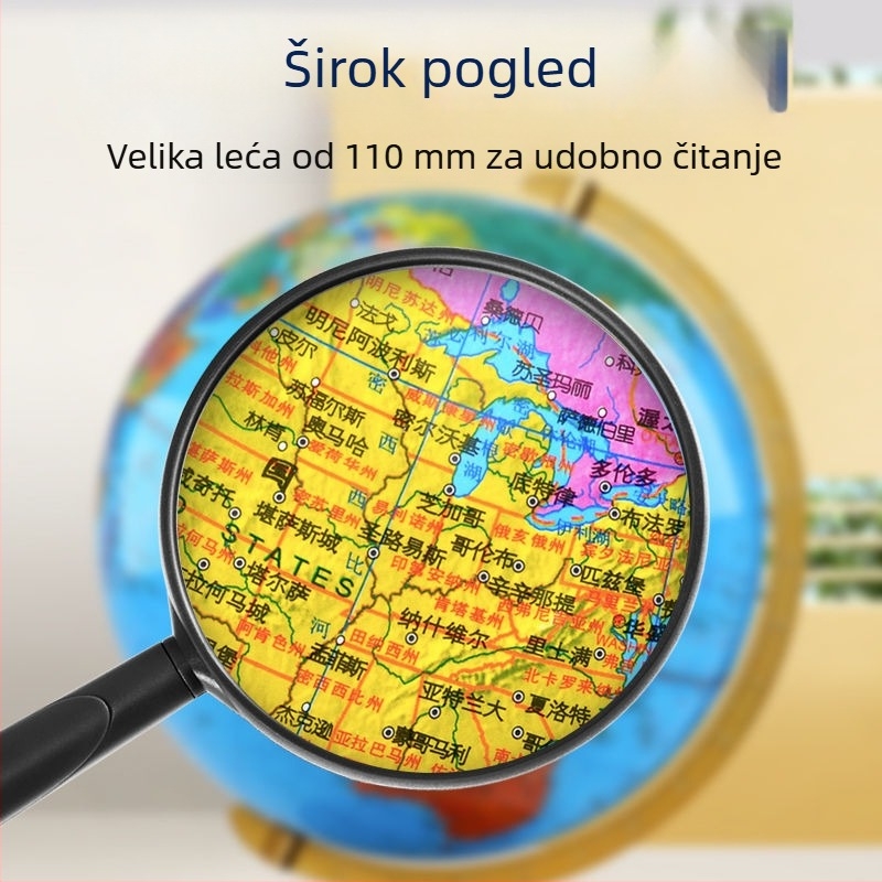 Asferični povećivač sa LED svjetlom za čitanje, 20x povećanje (Porijeklo: Bhutan; Uvoz: Ne; Broj proizvoda: Factory Direct Supply Customization Cross-Border; Marka: Drugo)