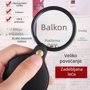 Prijenosna mini sklopiva lupa s HD povećanjem za čitanje knjiga i novina (presbiopija)