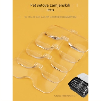 Tiankui Fdj9892bp prijenosno povećalo, 3,5x povećanje, za kozmetičke tretmane i produženje trepavica