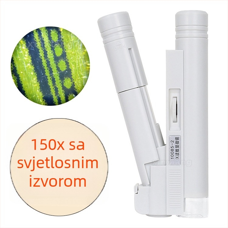 LED mikroskop lupa 150x za učenike, učenje i vanjske znanstvene eksperimente