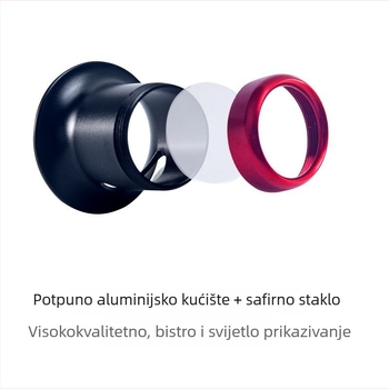 Metalna lupa sa safirnom lećom, 5x–10x, za popravak i održavanje satova