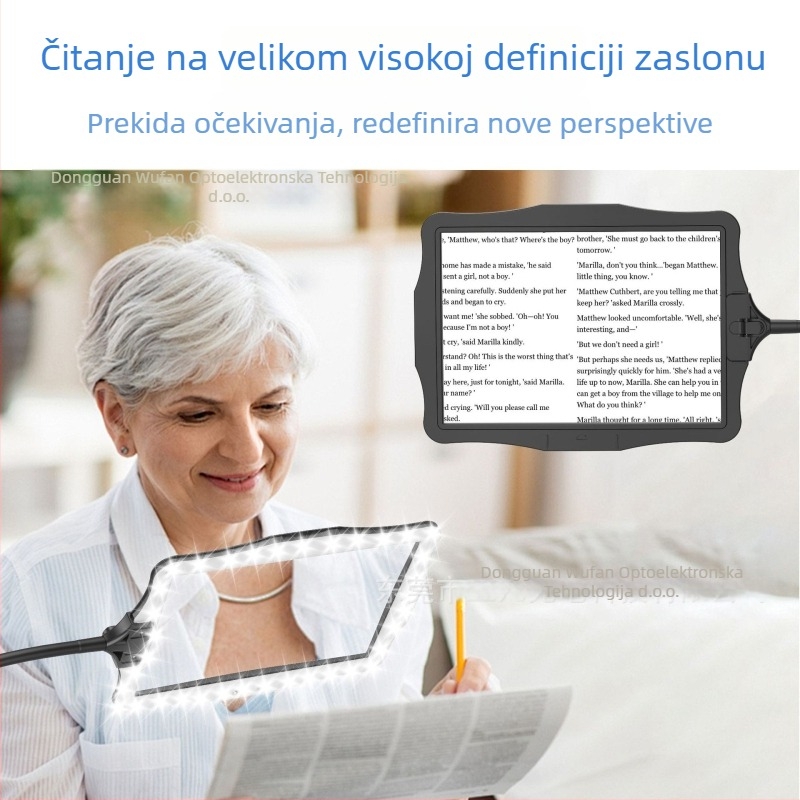 Stolna lupa sa stalkom 5× povećanjem; materijali: aluminijski legura, nehrđajući čelik, ABS i PMMA; model 8079-5; marka 5f