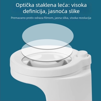 Klešta za nokte s povećalom 8x, ručne, prijenosne, s LED svjetlom, metalna konstrukcija, model 8028