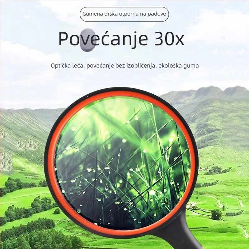 Ručna lupa s HD optičkim lećama, silikon ručka protiv pada, za starije osobe, 100/110