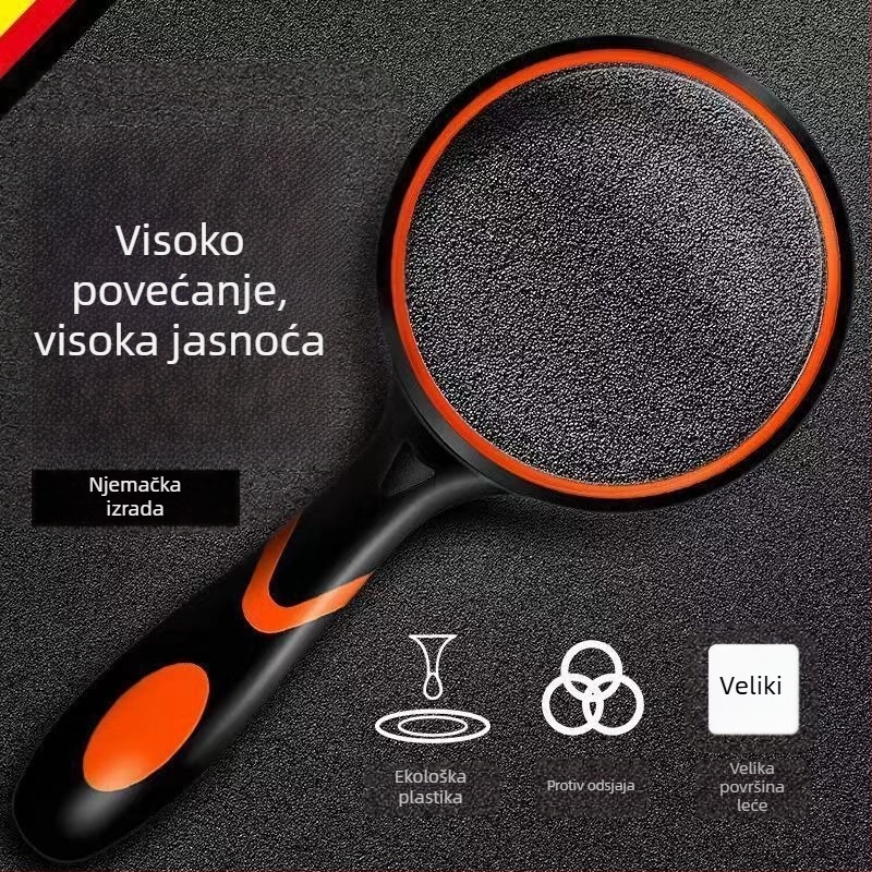 Ručna lupa s HD optičkim lećama, silikon ručka protiv pada, za starije osobe, 100/110