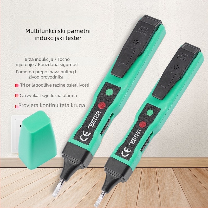 Bezkontaktni mjerni tester napona za žive i neutralne vodove, višenamjenski kućni detektor električnih krugova, visoka preciznost otkrivanja prekida (Primjena: Građevinarstvo)
