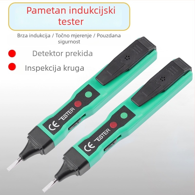 Bezkontaktni mjerni tester napona za žive i neutralne vodove, višenamjenski kućni detektor električnih krugova, visoka preciznost otkrivanja prekida (Primjena: Građevinarstvo)