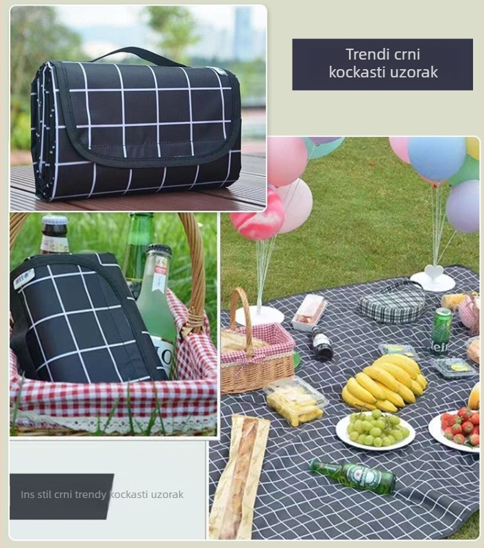Road traveler sklopiva piknik podloga – Oxford tkanina, vodootporna, prenosiva, za grupu