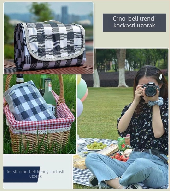 Road traveler sklopiva piknik podloga – Oxford tkanina, vodootporna, prenosiva, za grupu