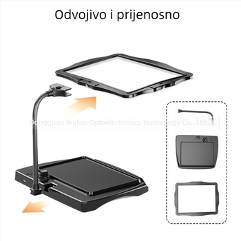 LED stolni povećivač s velikim lećnim objektivom za lako čitanje, mogućnost prebacivanja horizontalnog ili vertikalnog prikaza, odvojivi dizajn
