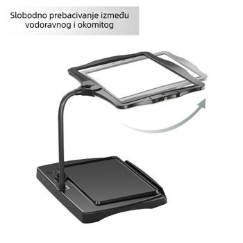 LED stolni povećivač s velikim lećnim objektivom za lako čitanje, mogućnost prebacivanja horizontalnog ili vertikalnog prikaza, odvojivi dizajn