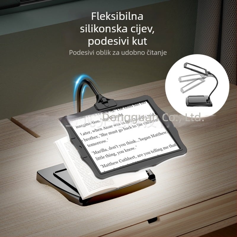 LED stolni povećivač s velikim lećnim objektivom za lako čitanje, mogućnost prebacivanja horizontalnog ili vertikalnog prikaza, odvojivi dizajn