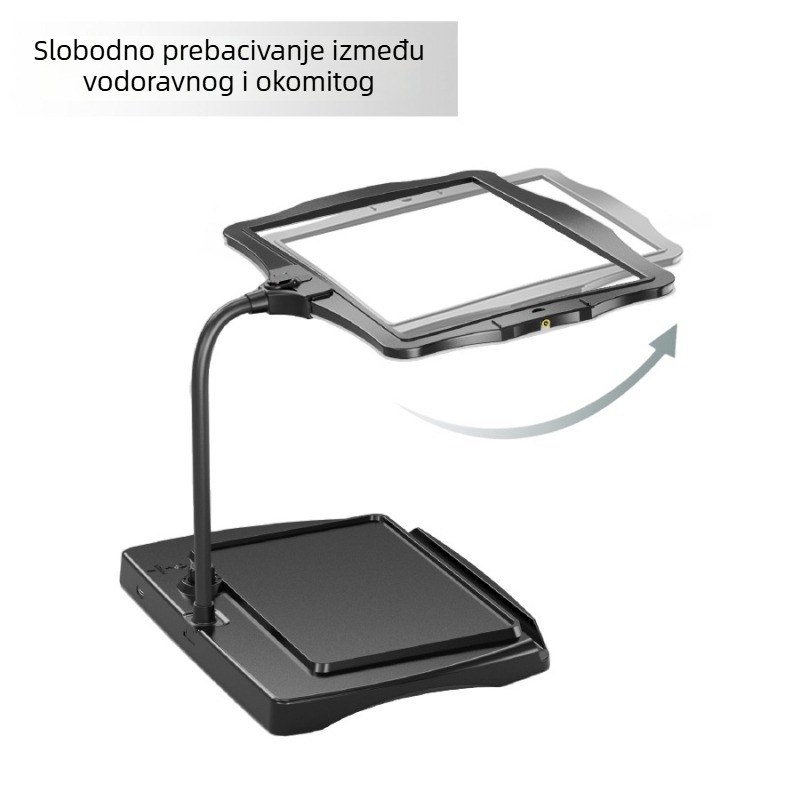 LED stolni povećivač s velikim lećnim objektivom za lako čitanje, mogućnost prebacivanja horizontalnog ili vertikalnog prikaza, odvojivi dizajn