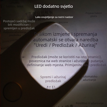 USB punjiva LED lupa, 5x povećanje, privjesak za ključeve, prenosna pomoć za čitanje starijim osobama