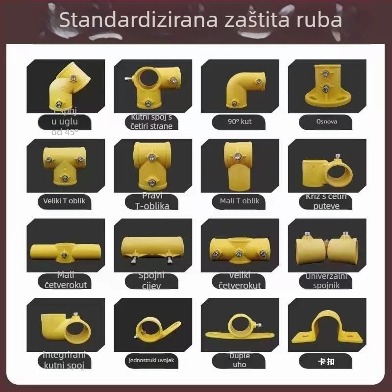 Morimao PPR kutni spoj za cijev za stepenicu rukohvat s plastičnom bazom