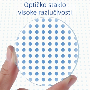 Ručna lupa, 20x, kružnog oblika, polu-metalna konstrukcija, leća visoke rezolucije, za identifikaciju nakita i čitanje