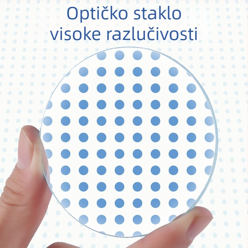 Ručna lupa, 20x, kružnog oblika, polu-metalna konstrukcija, leća visoke rezolucije, za identifikaciju nakita i čitanje