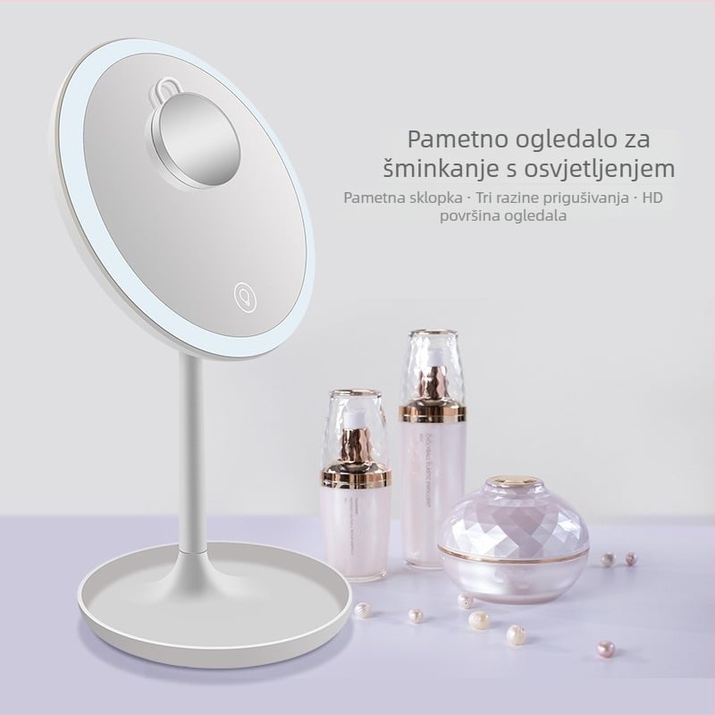 Ogledalo za šminkanje; okvir od ABS-a; aluminijsko ogledalo; ispis logotipa moguć; prilagodba dostupna