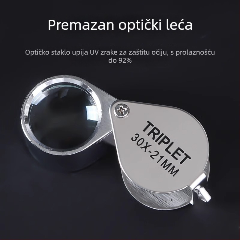 30× sklopiva povećala lupu za identifikaciju dragulja, jadeita i starina – prijenosno pomagalo za čitanje starijim osobama; Brend: Friendly; Uvoz: Ne; Glavno tržište: Drugo