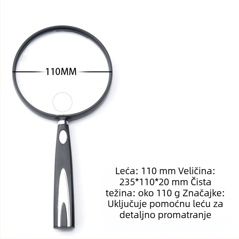 YICHAO ručna lupa s PMMA lećom HD, modeli 888-130/888-110