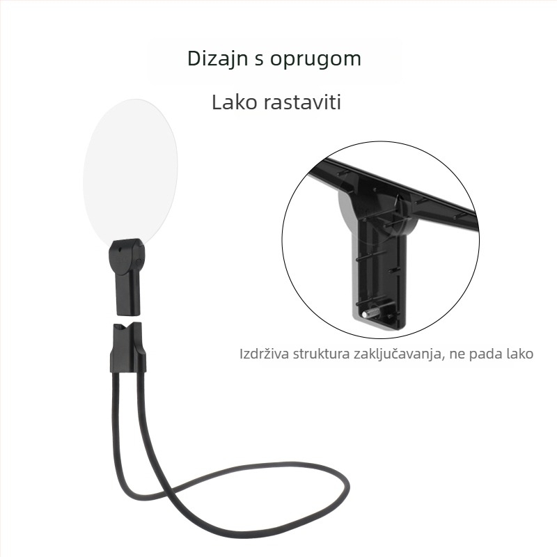 Okružna lupa za vrat s LED osvjetljenjem, HD povećanje, za čitanje knjiga i novina, punjivi model