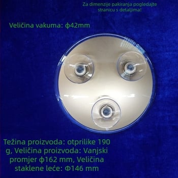 Ogledalo za šminkanje s usisnom čašicom, povećanje 10x–30x, akrilni okvir i staklena leća, za kupaonicu