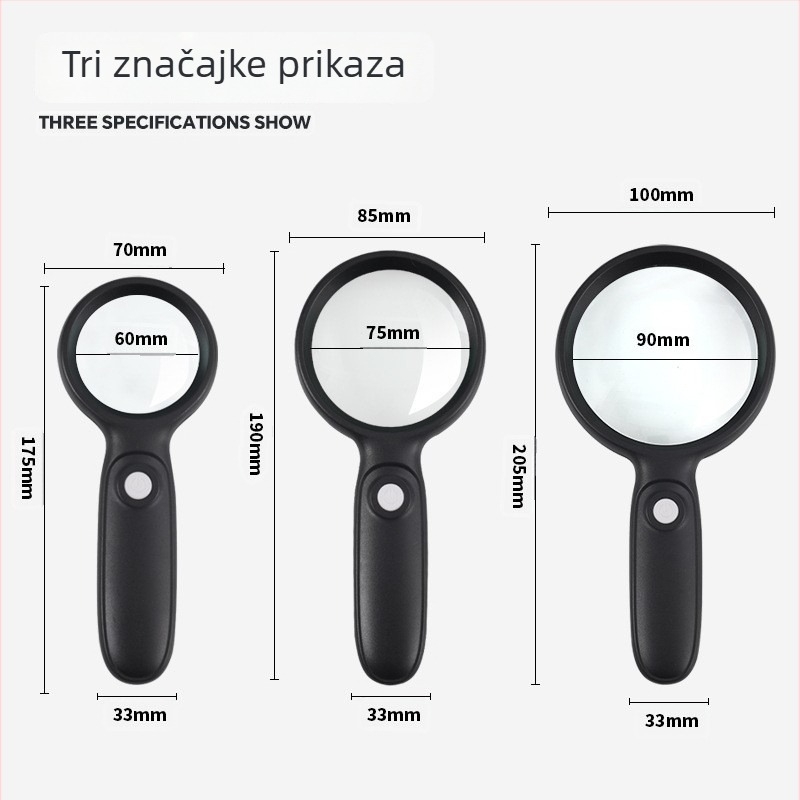 20x LED povećalo za čitanje knjiga i novina za starije osobe