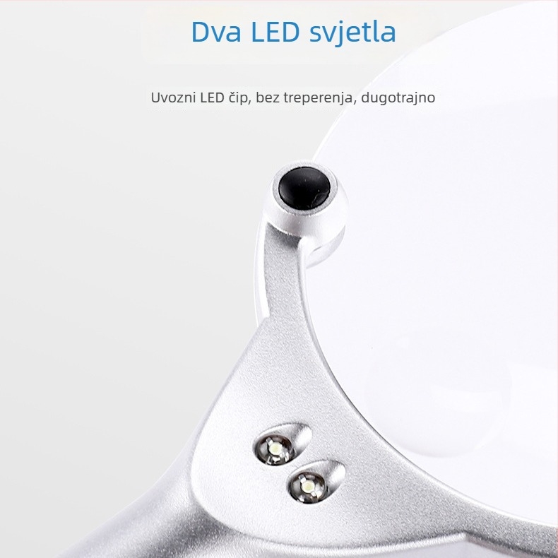 LED osvijetljena lupa za čitanje visoke razlučivosti, veliko povećanje, za čitanje, identifikaciju nakita i zaštitu očiju starijih osoba