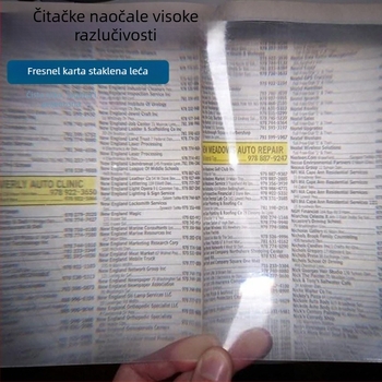 Ultra-tanka lupa za čitanje s karticom za označivanje stranice, 3x povećanje