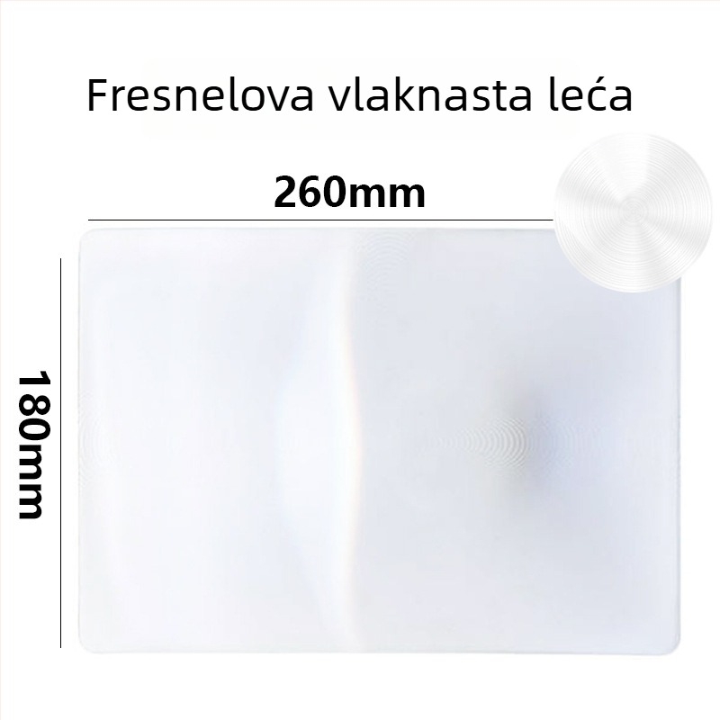 Ultra-tanka lupa za čitanje s karticom za označivanje stranice, 3x povećanje