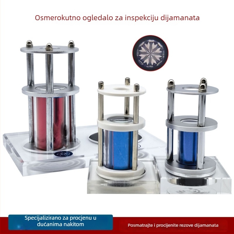 Lupa za nakit za ocjenu i ispitivanje, 10× povećanje dijamanata, dvostruko ogledalo, metalno-plastična konstrukcija (Porijeklo: Fuzhou, Fujian; Područje porijekla: Hong Kong, Kina; Marka: Brilliant; Uvoz: Ne)