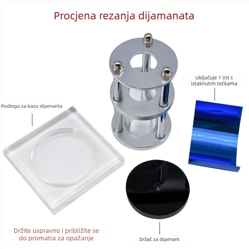 Lupa za nakit za ocjenu i ispitivanje, 10× povećanje dijamanata, dvostruko ogledalo, metalno-plastična konstrukcija (Porijeklo: Fuzhou, Fujian; Područje porijekla: Hong Kong, Kina; Marka: Brilliant; Uvoz: Ne)