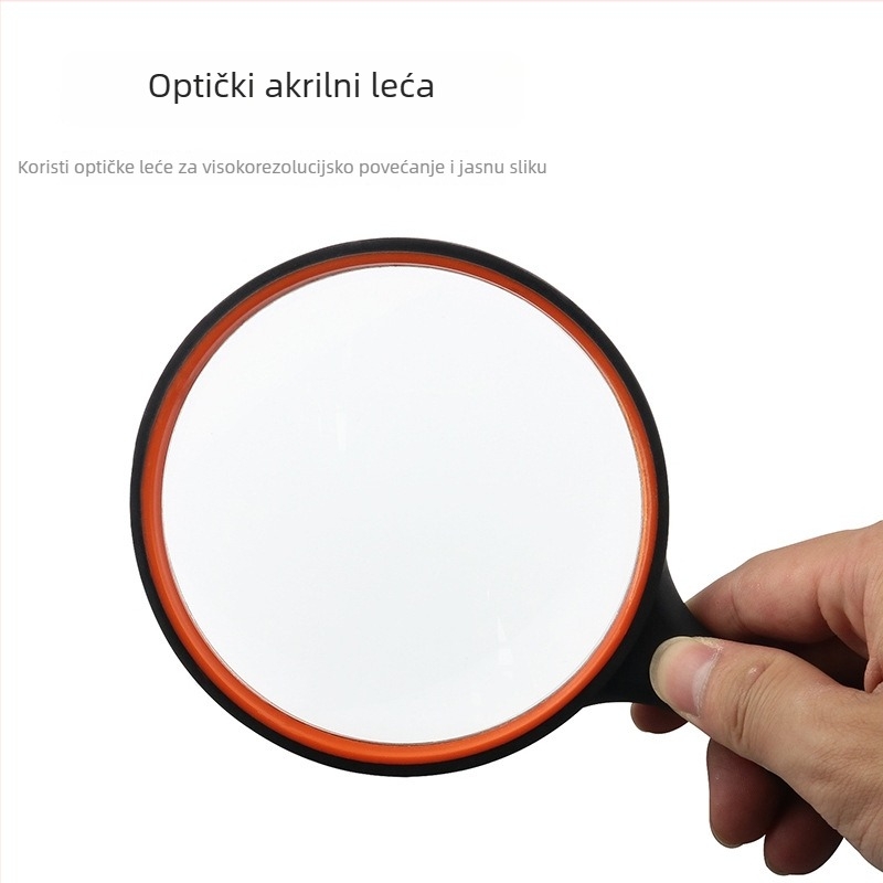 Beile Vision 10x Optično Ručno Povećalo za Čitanje Starijih s Gumom Otpornošću na Padove Plastična Drška