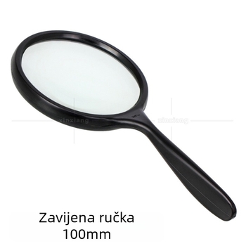 3x povećalo s ručnom ručkom — ABS kućište i staklena leća, prijenosni pomoćnik za čitanje starijim osobama