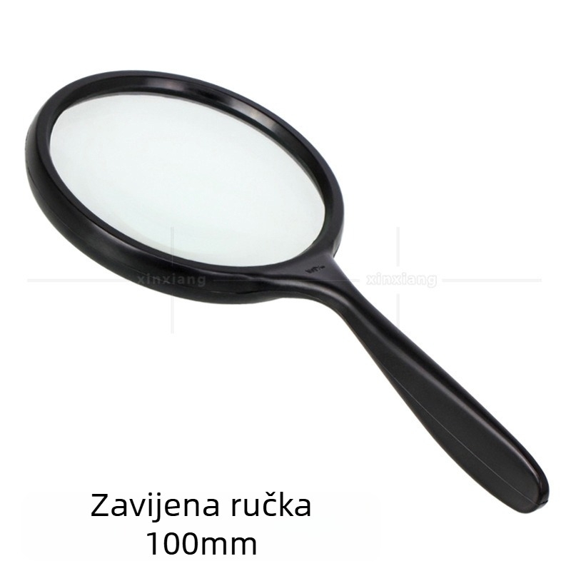 3x povećalo s ručnom ručkom — ABS kućište i staklena leća, prijenosni pomoćnik za čitanje starijim osobama