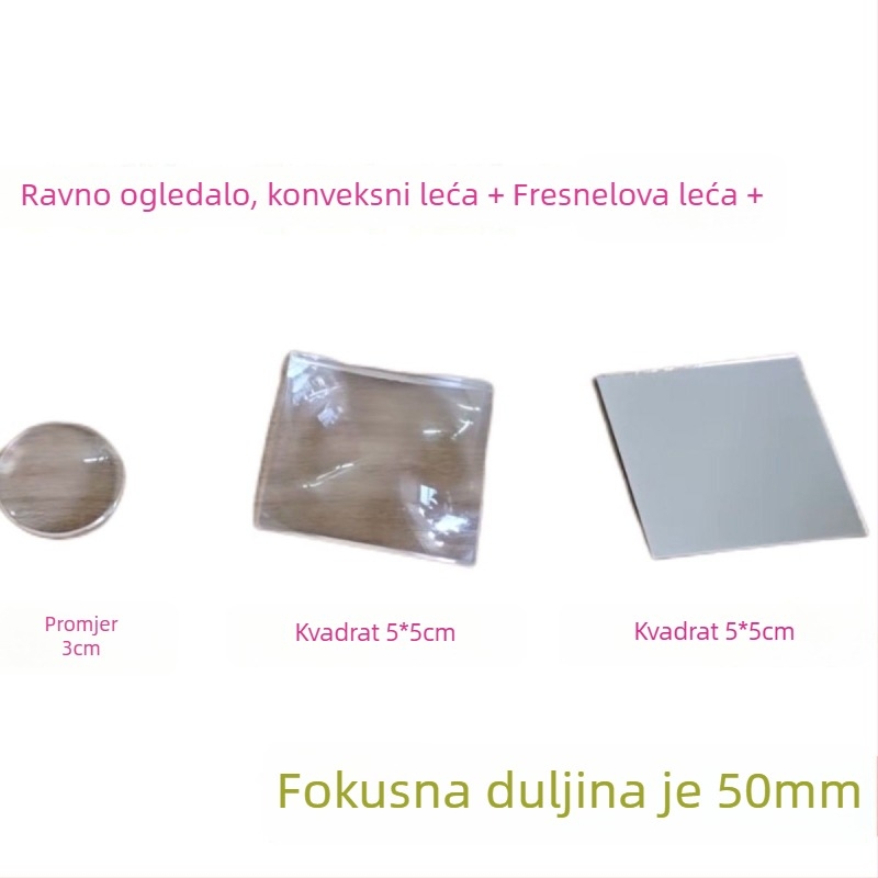 Fresnelova leća za vizir – ručna izrada, DIY, žarišna duljina 50 mm