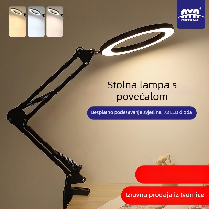 Stolna lampa s 20x optičkim povećanjem za manikuru, tetoviranje, popravak satova, zavarivanje i graviranje