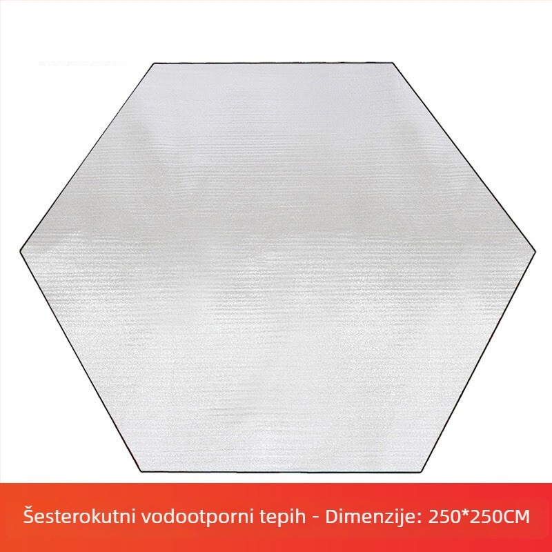 Vanjska vodootporna kamping podloga za 2–8 osoba, dvostrano aluminijska folija, protiv vlage (težina 370 g)