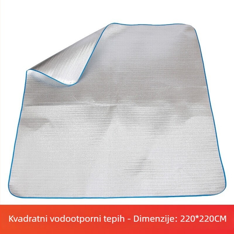 Vanjska vodootporna kamping podloga za 2–8 osoba, dvostrano aluminijska folija, protiv vlage (težina 370 g)
