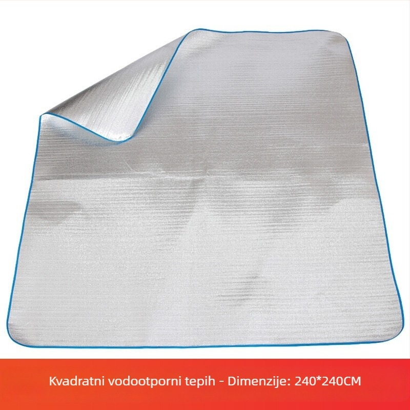 Vanjska vodootporna kamping podloga za 2–8 osoba, dvostrano aluminijska folija, protiv vlage (težina 370 g)
