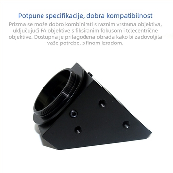 CS-P 90° optička staklena prizma, visoka preciznost, potpuna unutarnja refleksija, različite dimenzije navoja