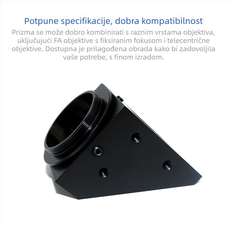 CS-P 90° optička staklena prizma, visoka preciznost, potpuna unutarnja refleksija, različite dimenzije navoja