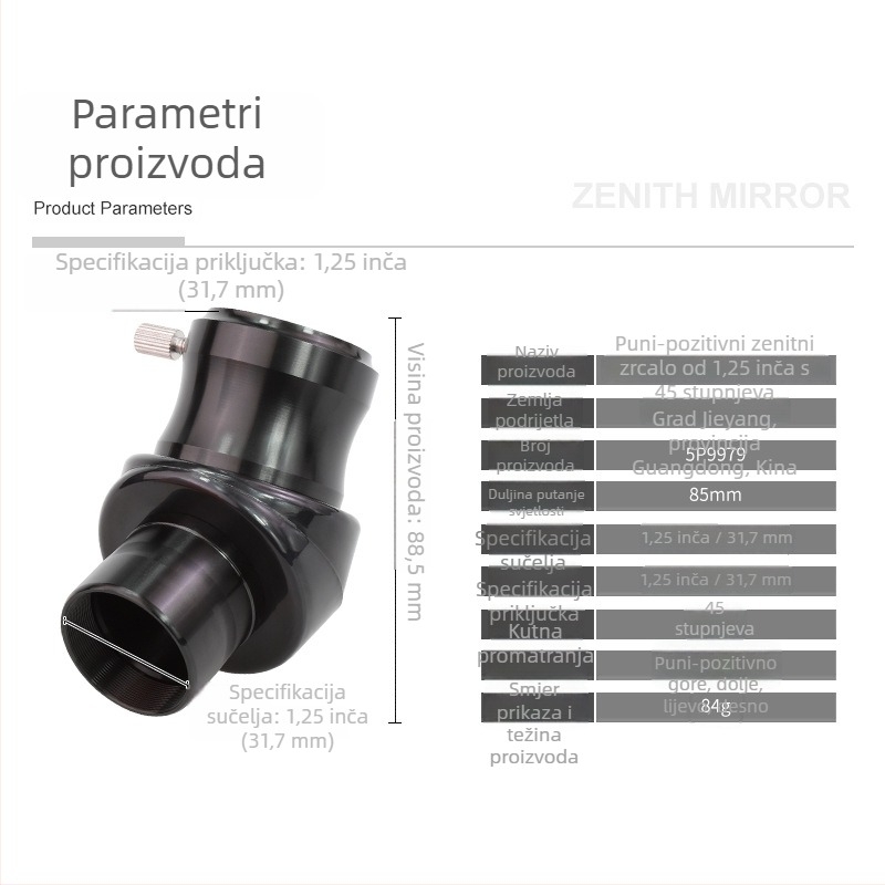 Datyson Lingmao serija – 45° zenitno ogledalo za teleskope, model 5P9979