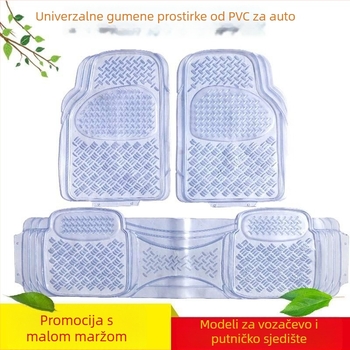 Auto podne prostirke od PVC-a, prozračne, universalna prilagodba, vodootporne, lako za čišćenje